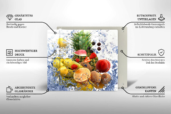 Kryt na indukčnú dosku Šťavnaté ovocie a voda