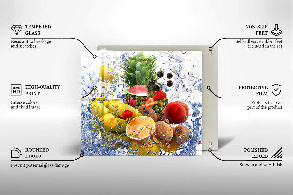 Kryt na indukčnú dosku Šťavnaté ovocie a voda