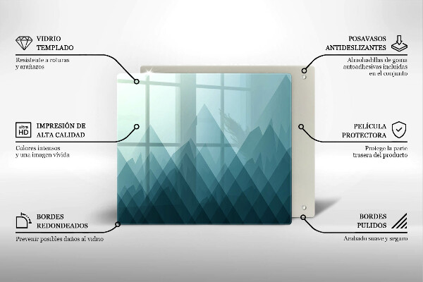 Kryt na indukčnú dosku Abstraktné hory