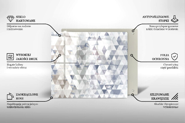 Sklo za varnú dosku Vzor trojuholníkov