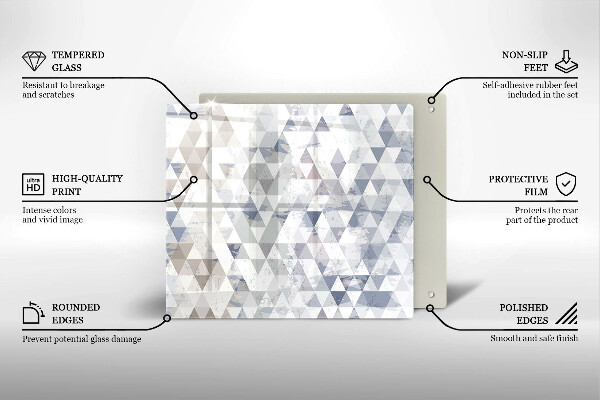 Sklo za varnú dosku Vzor trojuholníkov