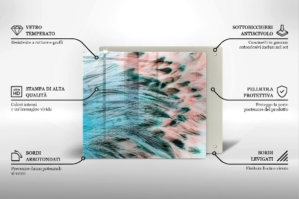 Kryt na indukčnú dosku Boho vtáčie perie