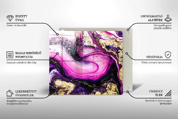 Krycia doska na sporák Abstraktné prevedenie zlaté