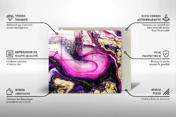 Krycia doska na sporák Abstraktné prevedenie zlaté