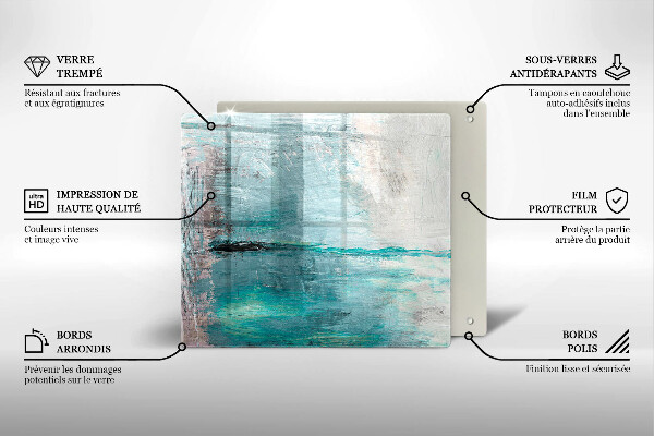 Kryt na indukčnú dosku Farba abstrakcie pozadia