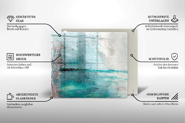 Kryt na indukčnú dosku Farba abstrakcie pozadia