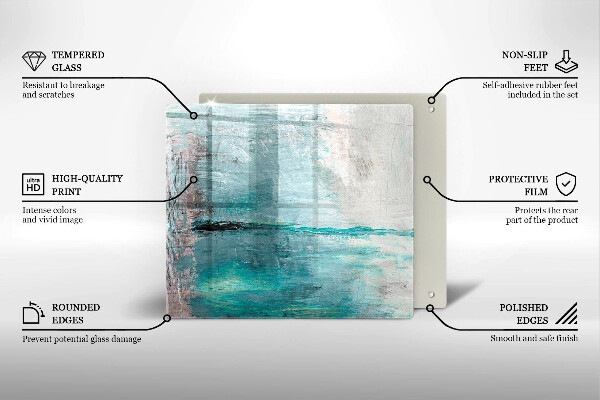 Kryt na indukčnú dosku Farba abstrakcie pozadia