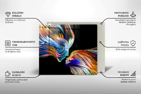 Kalené sklo za sporák Bozk abstrakcia