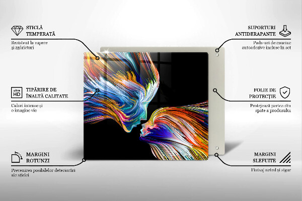 Kalené sklo za sporák Bozk abstrakcia