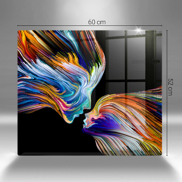 Kalené sklo za sporák Bozk abstrakcia