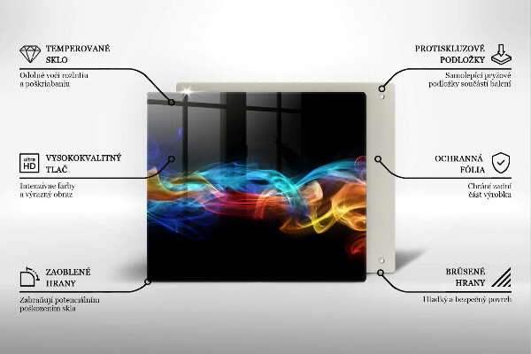Sklo za varnú dosku Farebný dym
