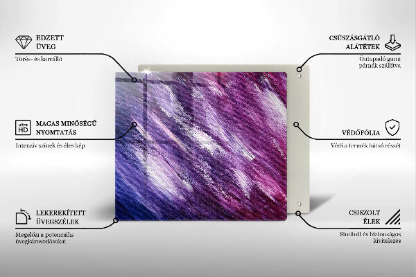 Kalené sklo za sporák Maľovanie abstrakcie