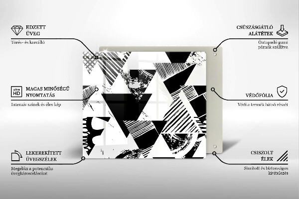 Sklo za varnú dosku Geometrické trojuholníky