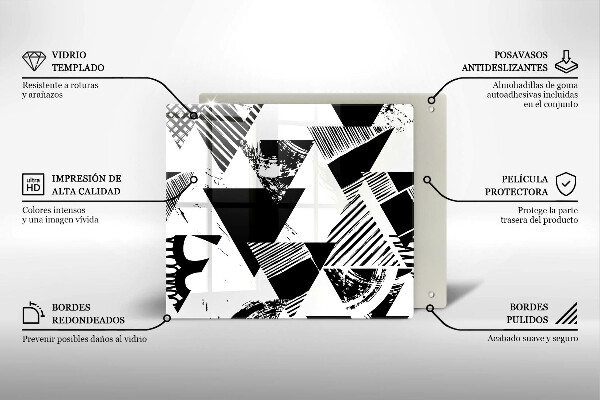 Sklo za varnú dosku Geometrické trojuholníky