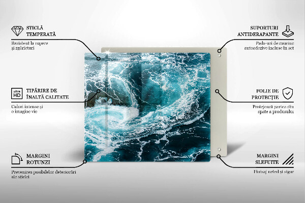 Krycia doska na sporák Peniace vlny vody