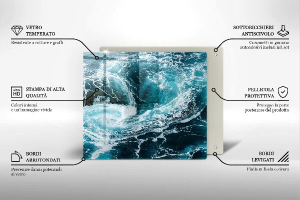 Krycia doska na sporák Peniace vlny vody