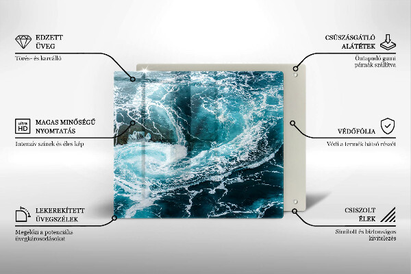 Krycia doska na sporák Peniace vlny vody