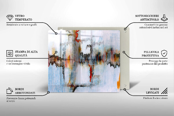 Kryt na indukčnú dosku Abstrakcia farby