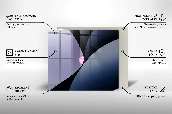 Sklo za varnú dosku Abstraktné tvary