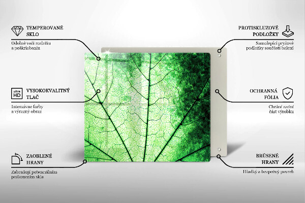 Sklo za varnú dosku Ozdobný žilový list