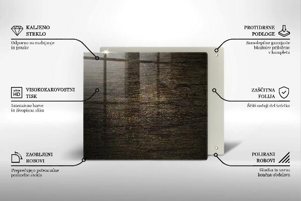 Sklo za varnú dosku Textúra drevenej kôry