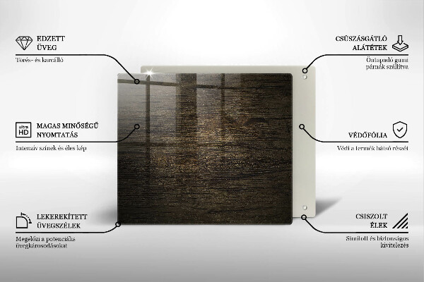 Sklo za varnú dosku Textúra drevenej kôry