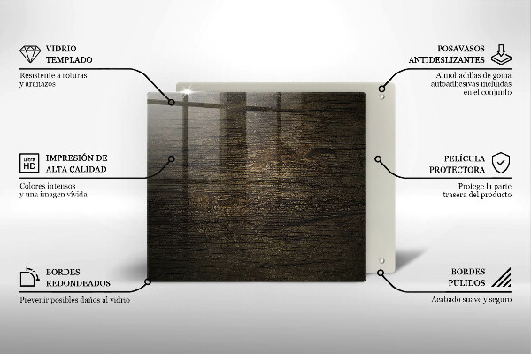 Sklo za varnú dosku Textúra drevenej kôry