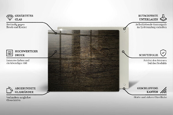 Sklo za varnú dosku Textúra drevenej kôry