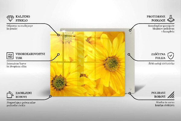 Kryt na indukčnú dosku Okvetné lístky kvetov