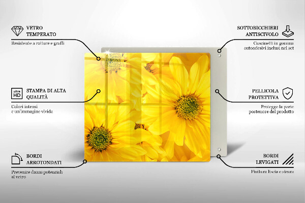Kryt na indukčnú dosku Okvetné lístky kvetov
