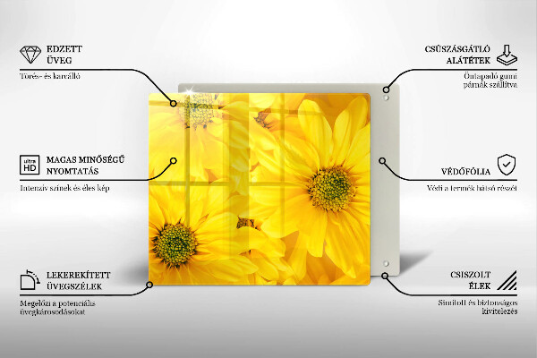 Kryt na indukčnú dosku Okvetné lístky kvetov