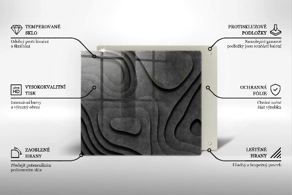 Kryt na indukčnú dosku 3D tvary kameňov