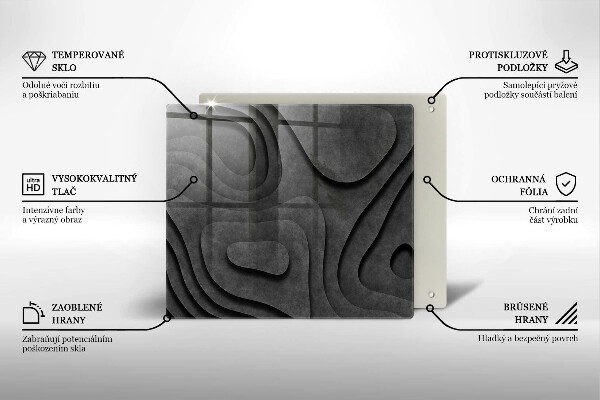 Kryt na indukčnú dosku 3D tvary kameňov