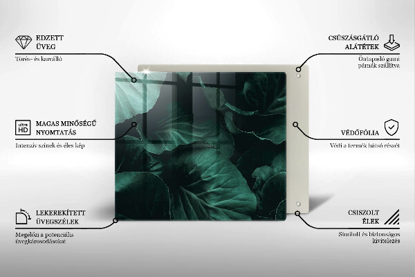 Kryt na indukčnú dosku Divoké tmavé listy