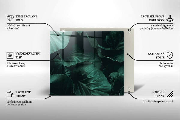 Kryt na indukčnú dosku Divoké tmavé listy