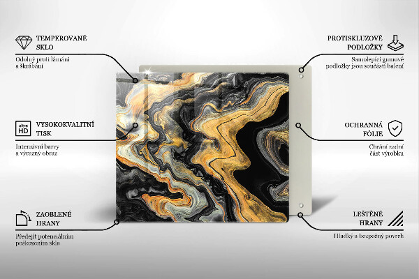 Kalené sklo za sporák Abstraktná štruktúra