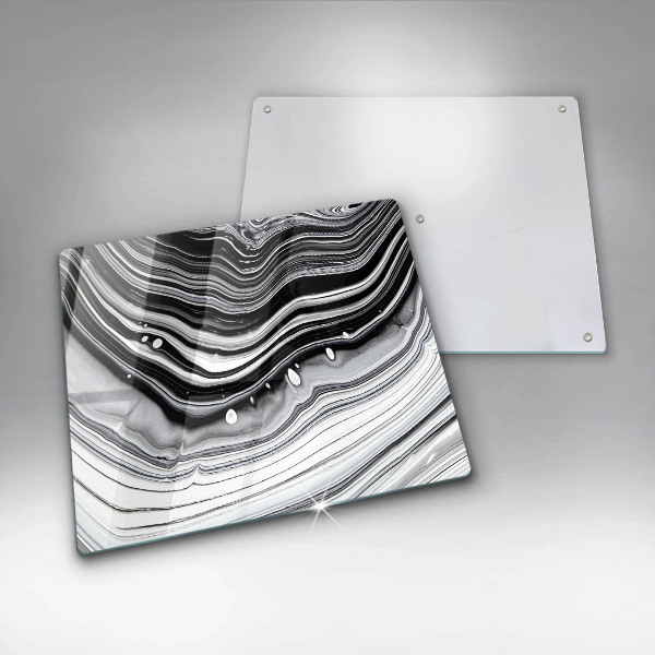 Kalené sklo za sporák Atramentová abstrakcia