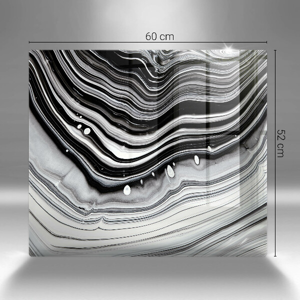 Kalené sklo za sporák Atramentová abstrakcia