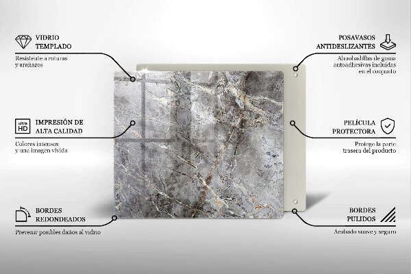 Kalené sklo za sporák Textúra kameňa