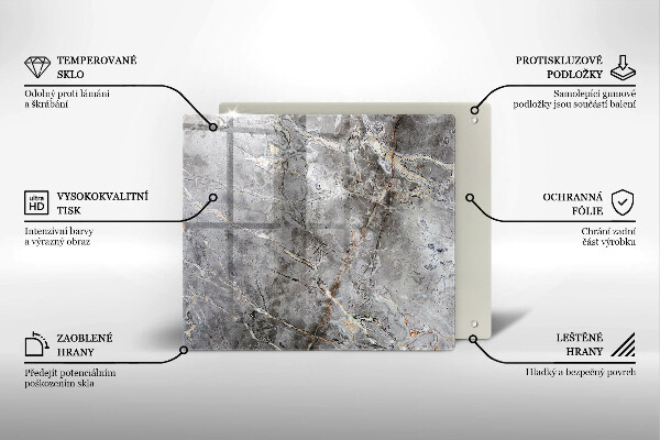 Kalené sklo za sporák Textúra kameňa