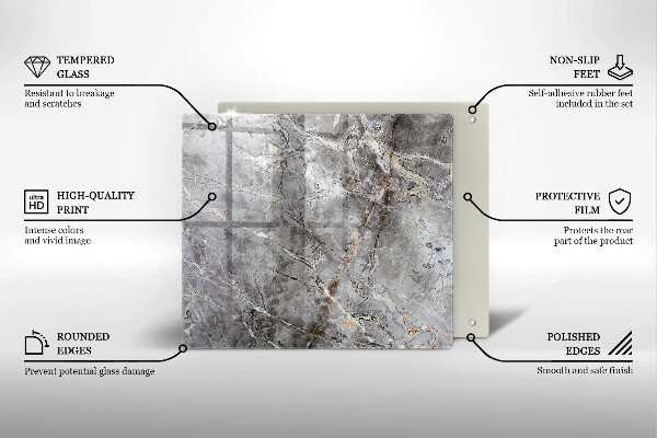 Kalené sklo za sporák Textúra kameňa