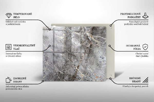 Kalené sklo za sporák Textúra kameňa