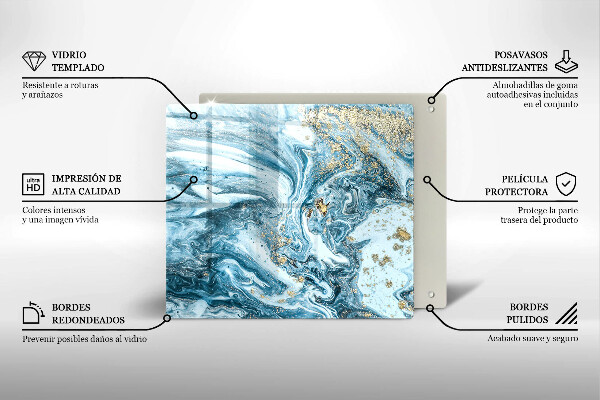 Kalené sklo za sporák Štruktúra so zlatom