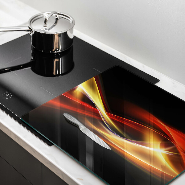 Kryt na indukčnú dosku Abstraktný dym a svetlo