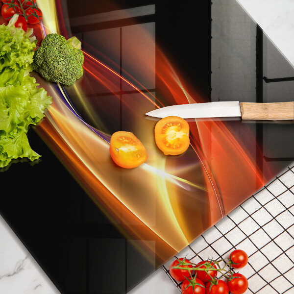 Kryt na indukčnú dosku Abstraktný dym a svetlo