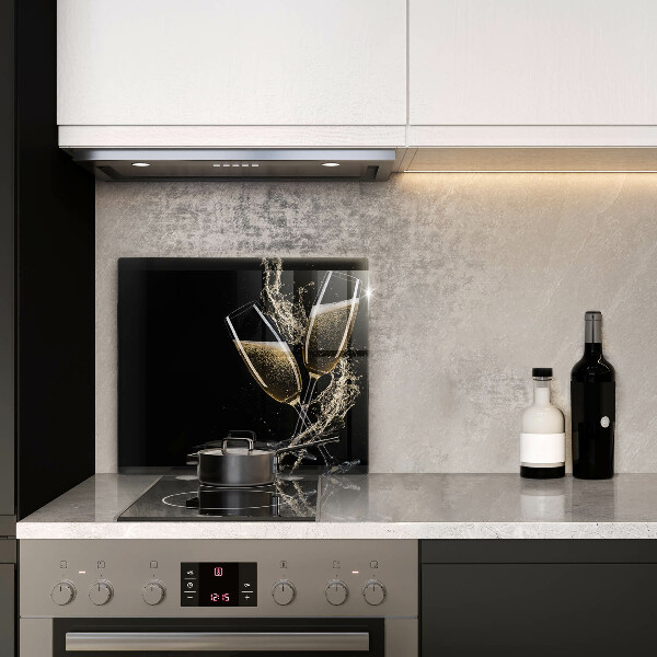 Kalené sklo za sporák Poháre na šampanské