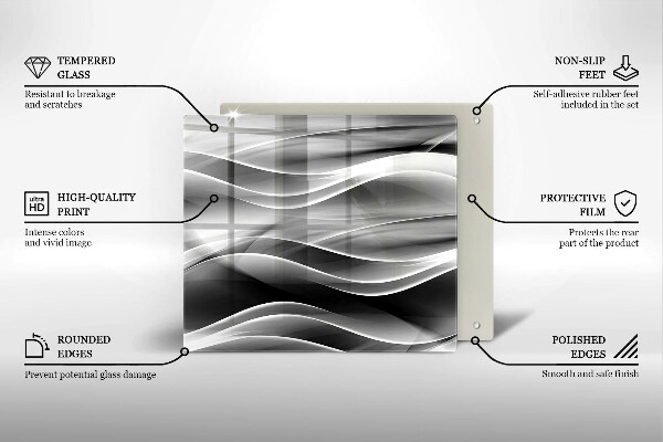 Kalené sklo za sporák Abstrakcia jemné línie