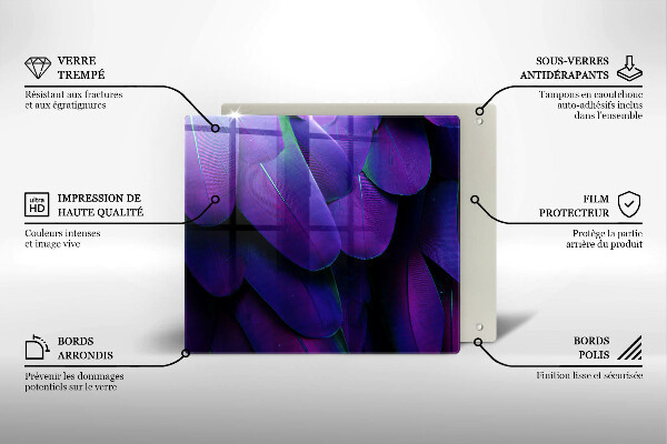 Sklo za varnú dosku Neónové pierka