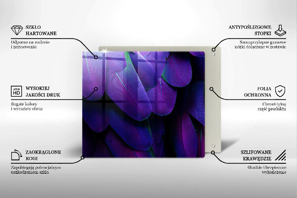 Sklo za varnú dosku Neónové pierka