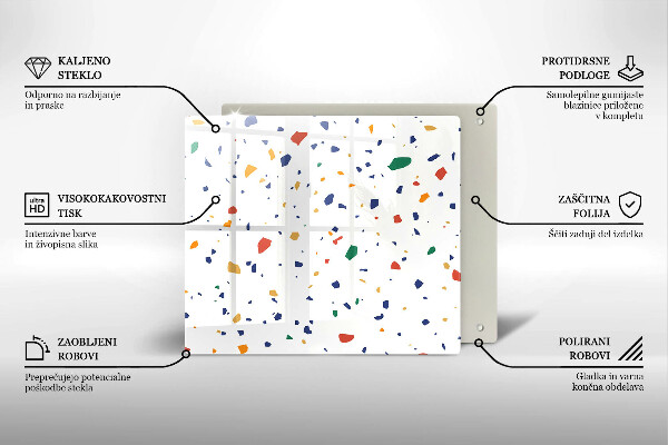 Krycia doska na sporák Farebná kamenina